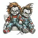 Gemini tattoo chucky and chucky tattoo design idea