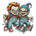 Gemini tattoo chucky and chucky tattoo design idea