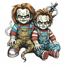 Gemini tattoo chucky and chucky tattoo design idea