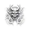 devil angel tattoo design idea