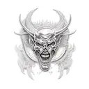 devil angel tattoo design idea