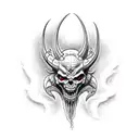 devil angel tattoo design idea