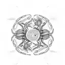 Scorpion and crab yin yang tattoo design idea