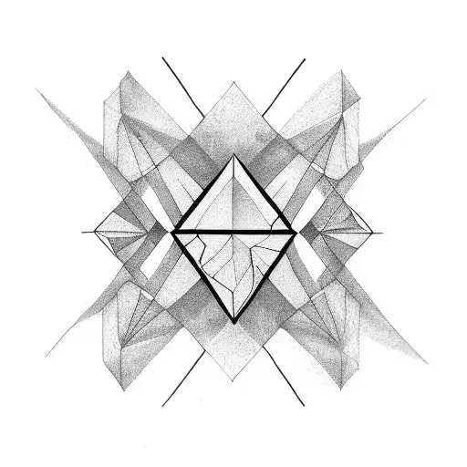 geometric name  tattoo design idea
