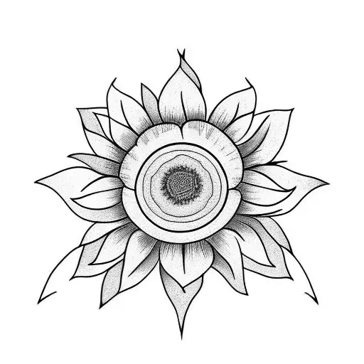 sunflower  tattoo design idea