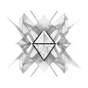 geometric name  tattoo design idea