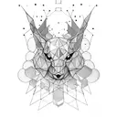 geometric name  tattoo design idea