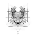 geometric name  tattoo design idea