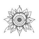 sunflower  tattoo design idea