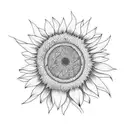 sunflower  tattoo design idea