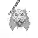 a man letting go of a rope tattoo design idea