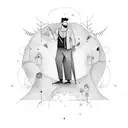 a man giving up and letting everything go tattoo design idea