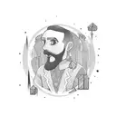 a man giving up and letting everything go tattoo design idea