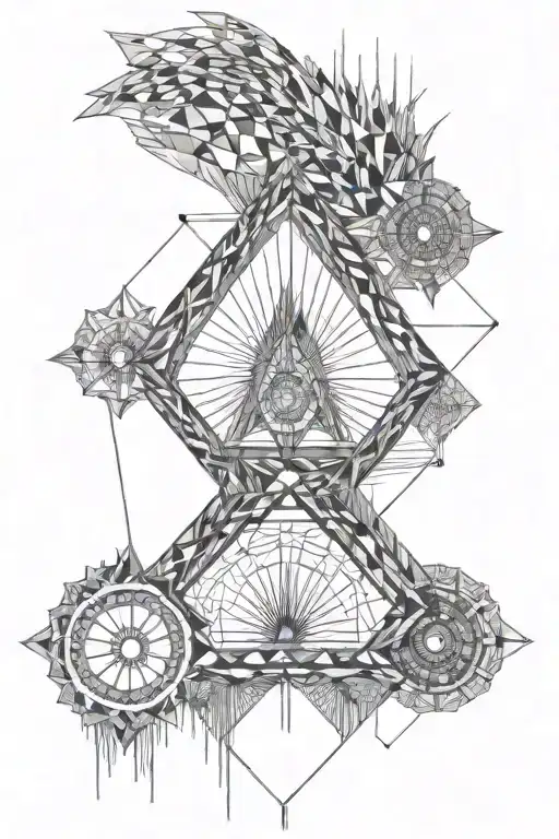 burning man tattoo design idea