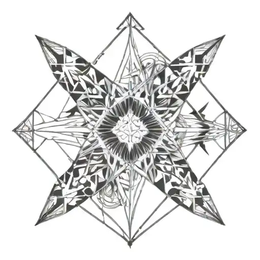 burning man tattoo design idea