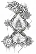 burning man tattoo design idea