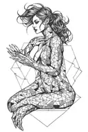 burning man tattoo design idea