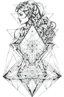 burning man tattoo design idea
