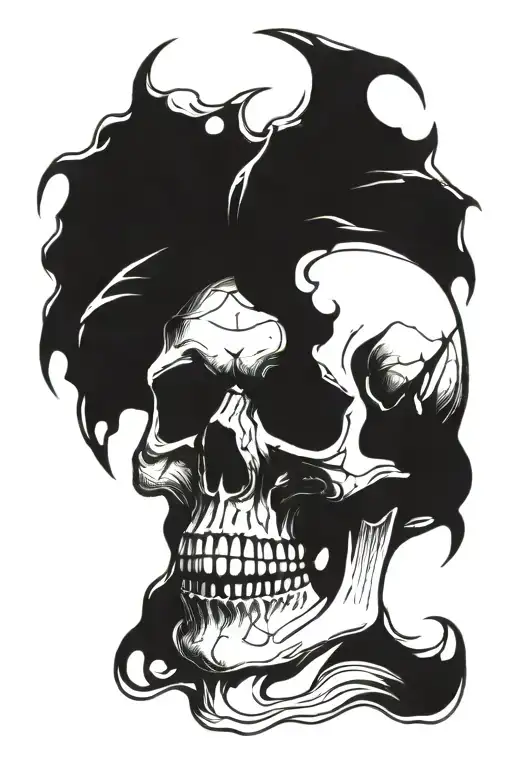 skull, death, dark souls tattoo design idea