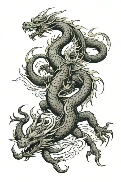 dragon,sun,water,scorpion tattoo design idea