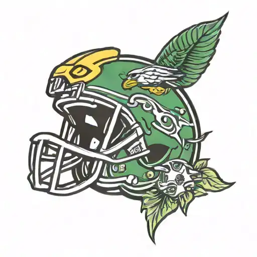 I’d I wanted a tattoo that described the pacific northwest and the Oregon ducks football team what would it look like  tattoo design idea