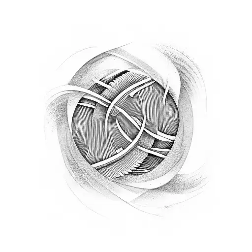 lines waves long hand tattoo design idea