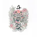 my father died in the same day my daughter born tattoo design idea