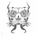 my father died in the same day my daughter born tattoo design idea