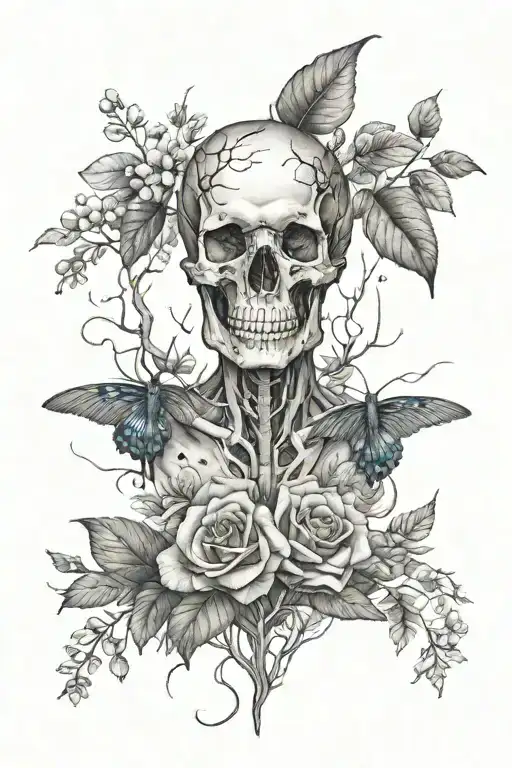 anatomy and nature inspired tattoo tattoo design idea