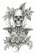 anatomy and nature inspired tattoo tattoo design idea