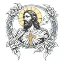 jesus rising from the dead tattoo design idea