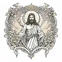 jesus rising from the dead tattoo design idea
