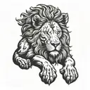 lion turns into a sleeping lamb  tattoo design idea