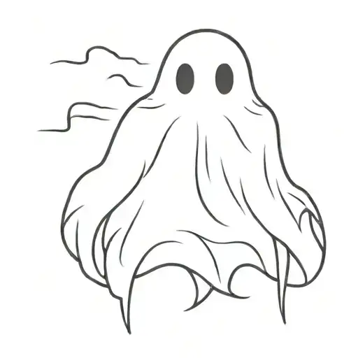 ghost who is afraid of himself and you will succeed" tattoo design idea