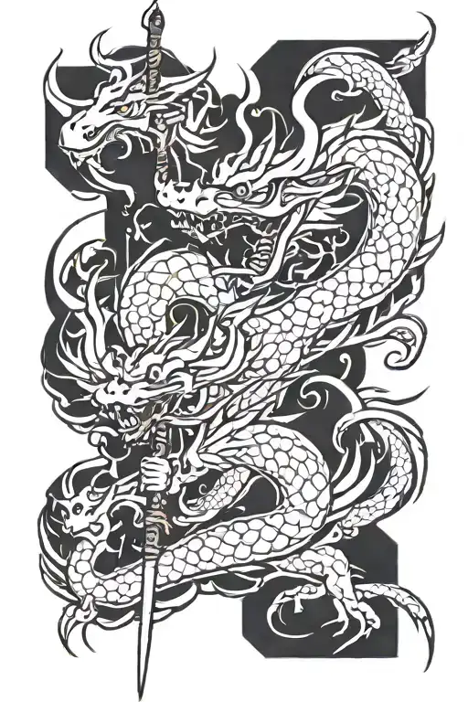 Rujerds spear from Mushu Tensei tattoo design idea