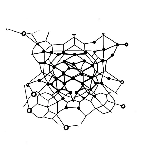 Cocaine molecule structure tattoo design idea