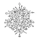 Cocaine molecule structure tattoo design idea