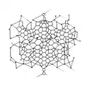 Cocaine molecule structure tattoo design idea