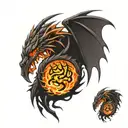 dracarys tattoo design idea