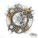 acceleration transmutation circles combined tattoo design idea