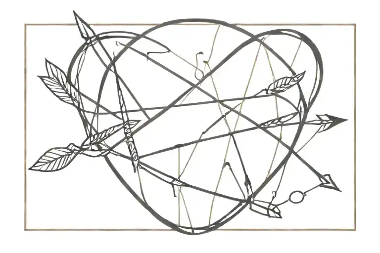 intuition, arrow, ;, infinity sign tattoo design idea