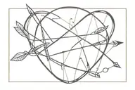 intuition, arrow, ;, infinity sign tattoo design idea