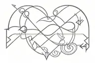 intuition, arrow, ;, infinity sign tattoo design idea