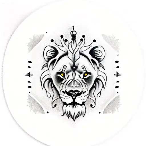 lion with cards on inner forearm and a skull smiley face that goes onto my hand and fingers tattoo design idea