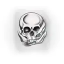 A crying scull. tattoo design idea