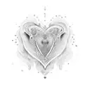 heartbeat lines in mrunali name tattoo design idea