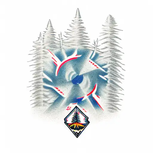 Idaho, snowflake, chainsaw, wildfire, mountain bike, Boise tattoo design idea