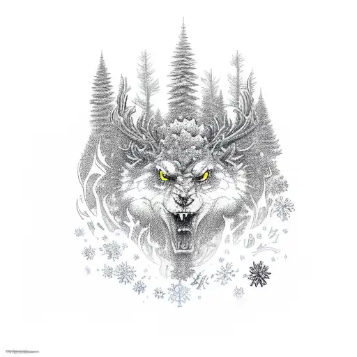 Idaho, snowflake, chainsaw, wildfire, mountain bike, Boise tattoo design idea