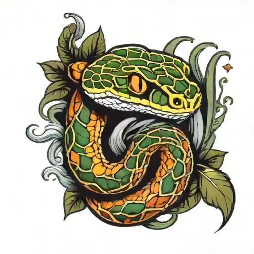 snake, guadalupe jr tattoo design idea