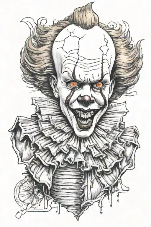 pennywise tattoo design idea